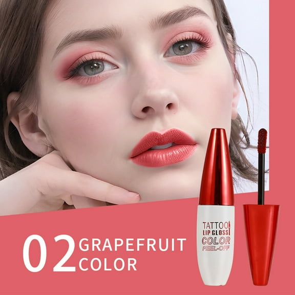 QunYou Lip Makeup Tear Pull Lip Glaze 4 Color Waterproof Brightens Easy To Color Non-halos
