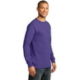 thumbnail image 4 of Port Company Long Sleeve Essential T-Shirt Purple M., 4 of 4