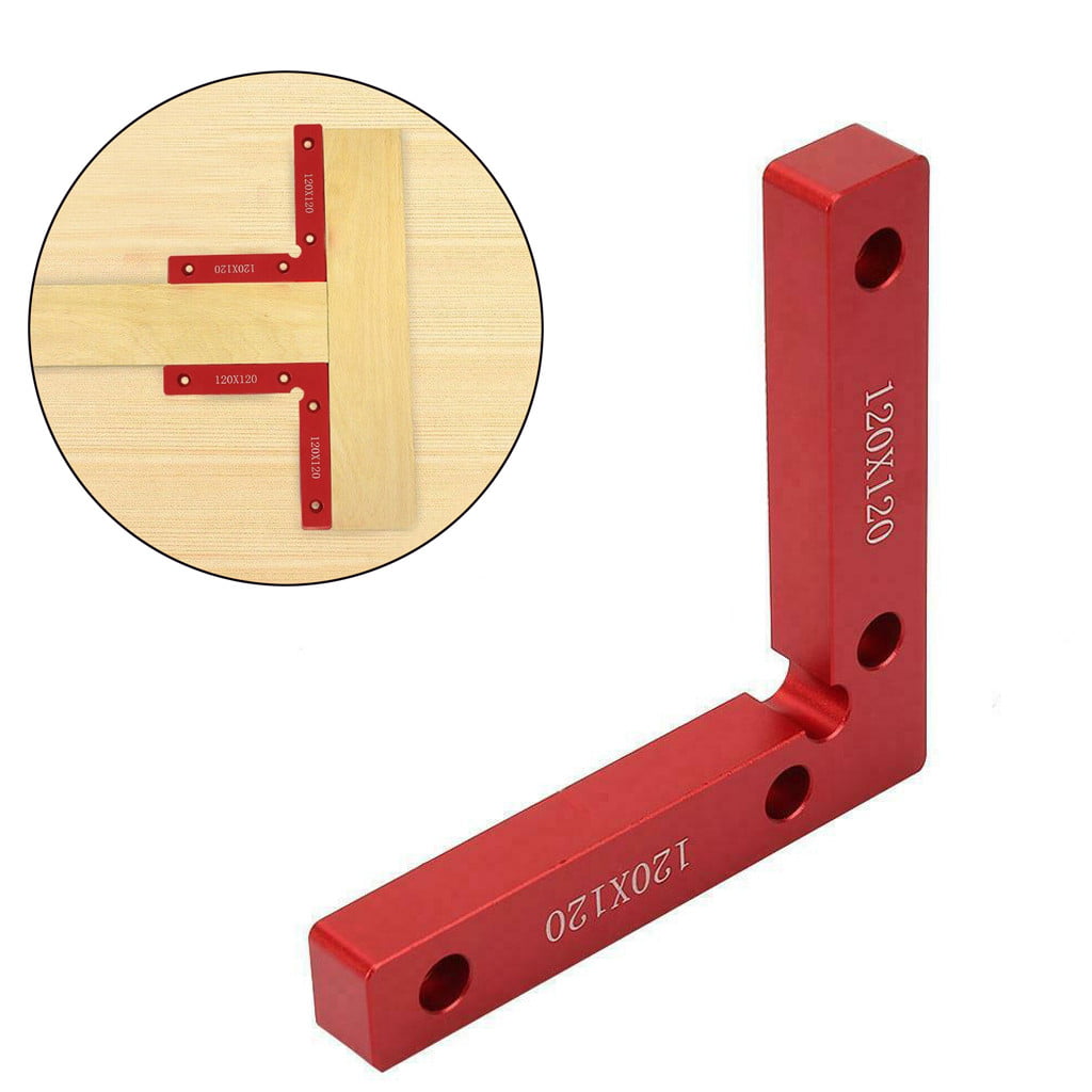 90 Degree Positioning Clamp Rustproof for Carpenters DIY Enthusiasts Home Woodworking Right Angle Fixing Ruler 120X120MM Wear Resistan Durable Carpenter Tool 