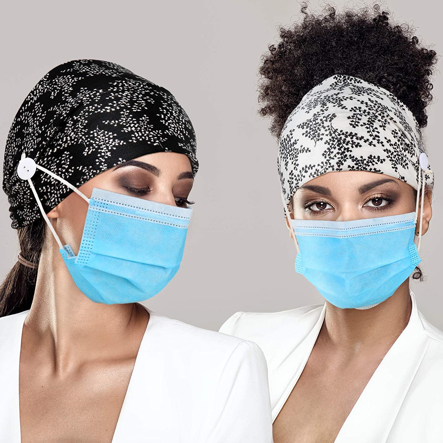 6 pieces Nurse Elastic Headbands Sport Beach Hair Accessories (Stylish Patterns) 6 Pieces African Headband Bobo Wide Knot Turban Head Wraps  main image 4