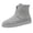 Grey, variant on Men'S Snow Hike High-Top Boots Fashion Winter Men Snow Boots Round Toe Flat Bottom Non Slip Waterproof Zipper Suede Plush For Warm And Comfortable Men'S Cold-Resistant Winter Boots