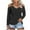 Black, variant on KIHOUT Women V-Neck Sleeve Off Shoulder Long Sleeve Loose T-Shirt Blouse Pullover Tops