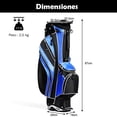 thumbnail image 3 of Costway Bolsa de Golf con Trípode Bolsa de Palos de Golf con 6 Divisores 7 Bolsillos Paragüero Ligera Portátil con Correa para el Hombro, 3 of 9