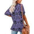 thumbnail image 2 of Haunted Mansion V Neck Fashion Oversize T-Shirt Short Sleeve Shirt Tops, 2 of 8