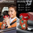 thumbnail image 5 of Christmas 30oz Handheld Travel Tumbler with Handle – Double Wall Stainless Steel Insulated Cup, Flip Straw Lid, Leak-Proof & BPA-Free for Hot and Cold Drinks – Durable Coffee & Juice Mug Black, 5 of 7