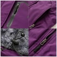 thumbnail image 4 of Ellswos-Sports Women's Winter Ski Jacket Waterproof Snow Coats Snowboard Fleece Lining Jacket Warm Parka with Hooded Purple XL, 4 of 5