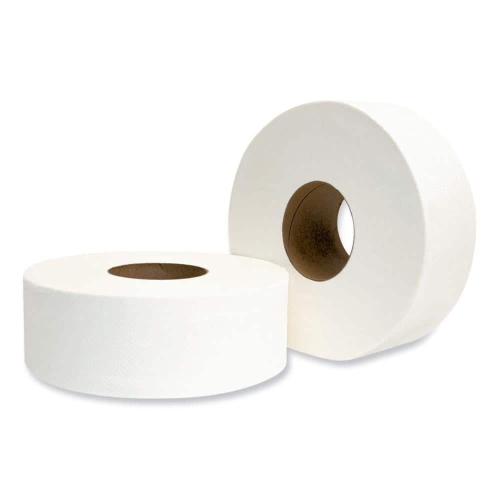 3.25 in. W x 720 ft. L 2-Ply White Septic Safe Jumbo JRT Toilet Paper (12-Rolls/Carton)