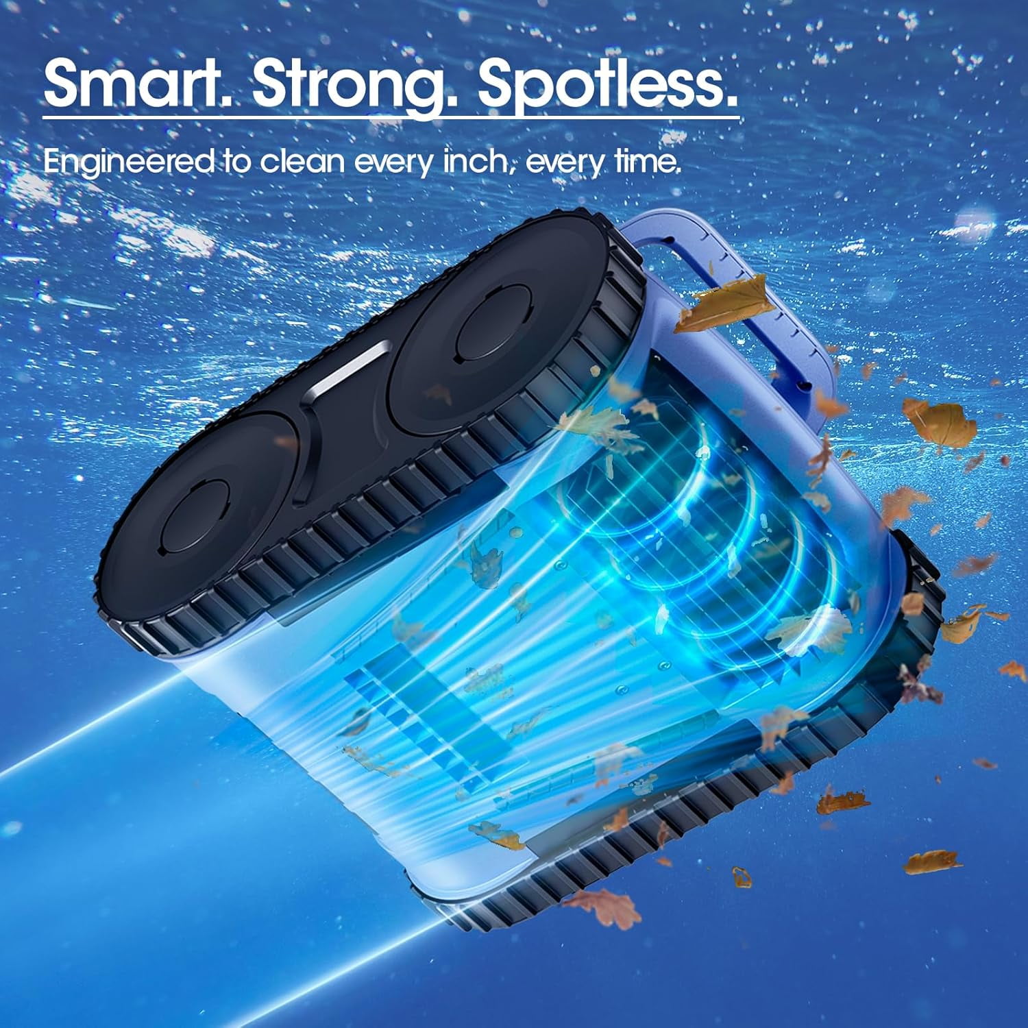 ZAMSLVRH 2026 New Cordless Robotic Pool Vacuum, Cleaner Pool Robot with Ultra-Long Runtime, Powerful Suction, Dual 180W Brushless Motors, Smart Navigation, Wall-Climbing Design