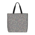 thumbnail image 1 of Fotbe Black And White Houndstooth Bolsa Tote con Estampado para Mujer, Bolsos con Cremallera, Bolsa de Hombro Casual de Gran Capacidad con Bolsillos Internos, 1 of 7