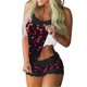 thumbnail image 4 of TaTaai Fashionable Sling Pajama Set for Women, Splicing Tank Top with Shorts, Soft Home Wear, Lounge Set Gift, 4 of 4