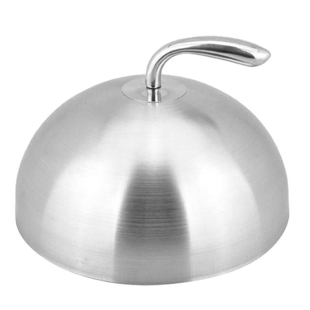 , Platos Campana de Cristal Campana Campana Parrilla Tapa, Fabricada en Acero Inoxidable, 28cm Color1