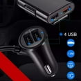 thumbnail image 5 of Cargador de Coche de 4 Puertos USB 40W 8A QC3.0 para Laptop Smartphone (Negro), 5 of 5