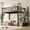 Black, variant on Soges Twin Size Metal Loft Bed with Storage Stairs&Shelves, Modern Metal Loft Bed Frame With Large Under-Bed Space for Bed Room, No Box Spring Needed, Black
