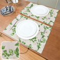 thumbnail image 3 of Sets de Table Rose Fleur 6 Pcs Floral Mariage Polyester Lavable Set de Table Décor Rectangulaire Résistant à la Chaleur, 3 of 7