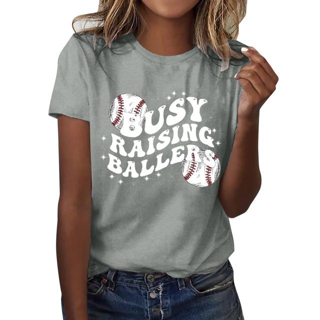 adviicd T-Shirts à Manches Courtes pour Femmes T-Shirt pour Femmes Décontracté en Coton à Manches Courtes Col en V T-Shirt Graphique Hauts Tees Gris,m