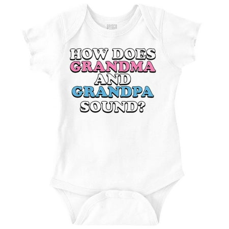 

Surprise Grandparents Announcement Romper Boys or Girls Infant Baby Brisco Brands 24M