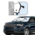 thumbnail image 4 of Windshield Sun Shade Foldable Car Front Window Sunshade For Car Suv Trucks Vans - Best Heat Shield Blocker Visor Cover Blocks Uv Rays And Keeps Your Vehicle Cool-Small, 4 of 5