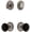 Antique Pewter, variant on Grandeur 853314 Circulaire Solid Brass Rose Single Cylinder Keyed Entry Deadbolt And