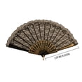 thumbnail image 5 of Shoreew Lace Rose Flower Folding Fan Vintage Lightweight Portable Summer Hand Held Fan Decoration Dance Performance Props Party Accessories, 5 of 7