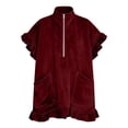 thumbnail image 6 of Women's Casual Short Sleeve Dress with Turndown Collar and Zipper Pocket, 6 of 6