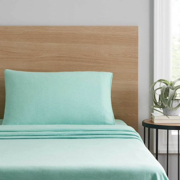 Mainstays Extra Soft Jersey Sheet Set King Classic Mint 4 Pieces Com Mainstays Extra Soft Jersey Sheet Set, Jersey Bed Sheets King Size