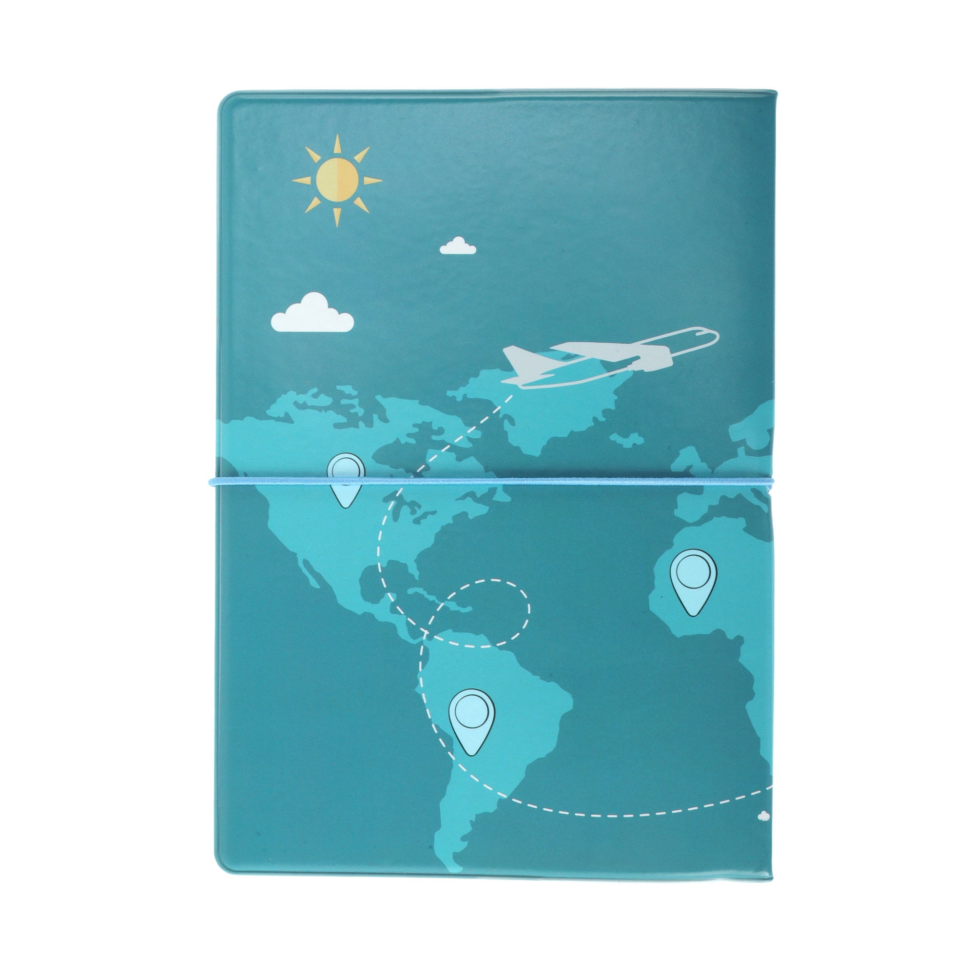 Unique Bargains Creative Cartoon Heart Passport Holder 1 Pc Blue