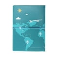 thumbnail image 4 of Unique Bargains 1 Pc Passport Holder Durable Creative Cartoon Heart Document Holder for Travel Blue, 4 of 5