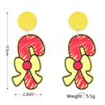 thumbnail image 4 of Pendientes navideños con forma de botón, joyería para Acción de Gracias, Navidad y cumpleaños. 0.91 × 2.17 pulgadas, 4 of 9