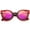 Red-Black / Red Mirror, variant on sunglassLA Unisex High Fashion Translucent Frame Stepped Temple Two-Tone Cat Eye Sunglasses (Clear-Silver / Blue Mirror) - 45mm