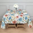 thumbnail image 3 of Pioneer Flower Floral Print Pattern Square Tablecloth,Waterproof Square Table Cover,Wipeable Spillproof Washable Table Cover for Home Kitchen Party Decor 52"x52"(132x132cm), 3 of 6