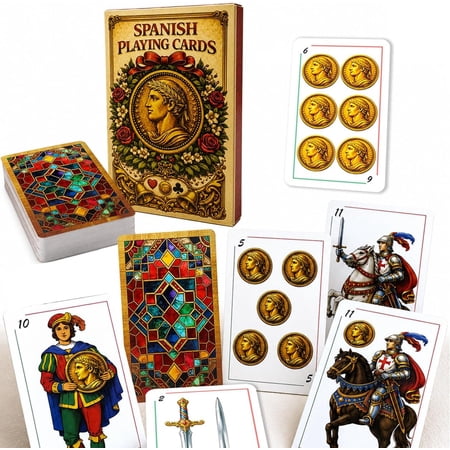Baraja Española Original – Spanish Playing Cards Deck for Brisca, Puerto Rican, Mexican & Traditional Games (2 Decks)