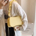 thumbnail image 4 of Bolsa De Hombro Bolso de mano para mujer, bolso de hombro simple de cuero PU, bolso de mensajero cuadrado sólido (amarillo) Tmvgtek Para Estrenar, 4 of 5