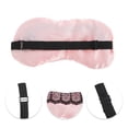 thumbnail image 2 of Unique Bargains 1 Pc Portable Lace Eye Mask for Home Pink Faux Silk, 2 of 3
