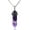 African Amethyst, variant on Natural Dark Amethyst Gemstone Hexagonal Pointed Reiki Chakra Pendant Necklace 20"