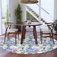thumbnail image 3 of Round Rug 7Ft Washable Non-Slip, Purple Hydrangea Circle Area Rugs for Living Room Bedroom, Spring Floral Elegant Pastoral Butterflies Indoor Floor Mats Carpet Runner for Home Decor Aesthetic, 3 of 8
