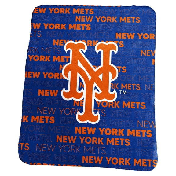 Logo Brands New York Mets 50" x 60" Classic Fleece Throw Blanket