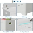 thumbnail image 4 of Farmhouse Wooden Storage Chest with Safety Hinge - Entryway & Bedroom Bench for Living Room Organization, 4 of 8