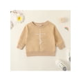 thumbnail image 2 of Bagilaanoe Toddler Baby Boys Girls Pullover Flower/ Rainbow/ Letter Print Long Sleeve Tops 6M 12M 18M 24M 3T Casual Autumn Sweatshirt Outfit, 2 of 8