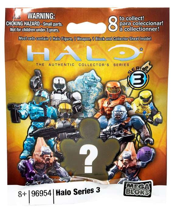 HALO Mega Bloks Construx Series 3 Mystery Blind Minifigure Orange UNSC Spartan 