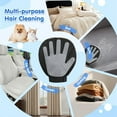 thumbnail image 3 of Pawaboo Pet Hair Removal Glove, Dual-Side Electrostatic Hair Removal & Silicone Fur Brush for Dogs and Cats, Reusable Five-Finger Pet Fur Grooming Glove for Couch Carpet Clothes Laundry, Gray, 3 of 5