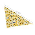 thumbnail image 3 of Naloa Navy Blue Leaf Sunflower Dog Bandanas 1PC Washable Triangle Dog Scarfs Premium Durable Fabric, for Small Medium Large Dogs and Cats, 3 of 6