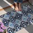 thumbnail image 4 of Blue Geometric Pattern Door Rugs,Washable Non Slip Door Mats Indoor,Decorative Door Mats,Entry Mat Indoor for Entrance,Bedroom,Kitchen,Bathroom,20"x32", 4 of 6
