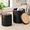 Black-14.8"D x 14.8"W x 17.3"H, variant on Coffee 14.8"D x 14.8"W x 17.3"H 2-in-1 Nesting Storage Ottoman Set