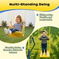 thumbnail image 6 of Gardwin 7in1 Metal Swing Sets with Trampoline,Outdoor Swing sets for Backyard,Outside Toys with Saucer Swing,Slide,Glider,Belt Swing,Trapeze Bar,Standing Swing,Teeter Totters for 10 Kids Aged 3-12, 6 of 10
