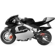 XtremepowerUS Kids Mini Motorcycle Gas Powered Pocket Bike 40cc 4-Stroke Ride On Black