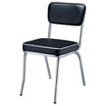 thumbnail image 5 of Retro Upholstered Dining Side Chair Black (Set of 2), 5 of 14