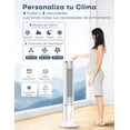 thumbnail image 2 of NOMEY Enfriador de Aire, 107CM Oscilación de 90°, 4L Tanque Aire Acondicionado, Viene con un Ventilador de Mano Portátil, Control Remoto, Pantalla LED Táctil, 4 Modos 3 Velocidades, 12H Temporizador, 2 of 5