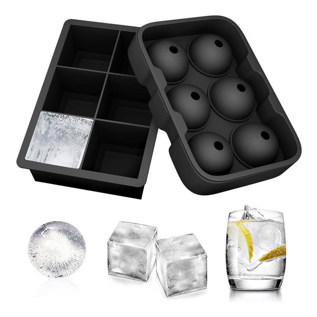 Molde Cubitos Hielo U Chef Silicona Cubo y Esfera