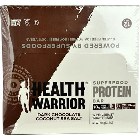 Health Warrior Chia Energy Bar, Dark Chocolate Coconut Sea Salt, 0.88 Oz