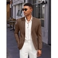 thumbnail image 5 of COOFANDY Men's Linen Blazer Jacket Lightweight Two Botton Sport Coat Slim Fit Business Suit Jacket, 5 of 6